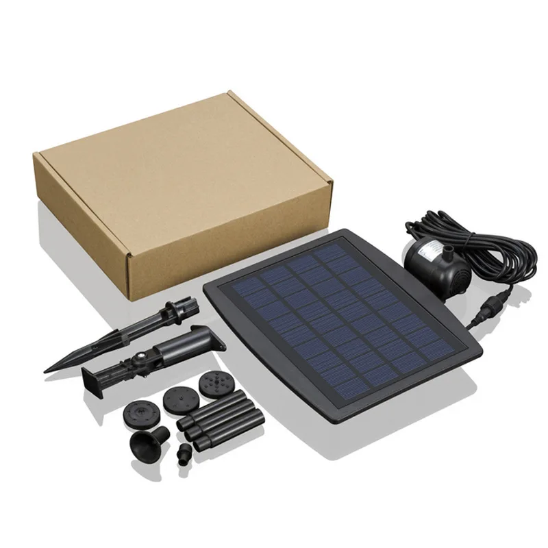 Mini Landscape Pool Solar Pump Garden Fountain Pluggable Solar Power Decorative Fountain Five Per Set