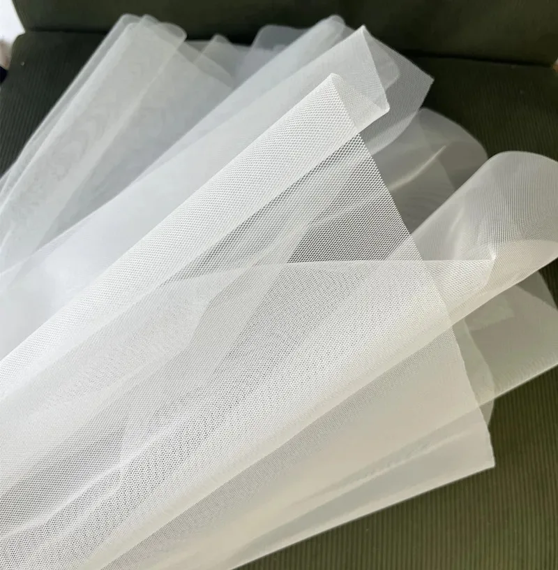 Transparent Thickened Hard Tulle for Wedding Dresses Inner Support Puffy Net Fabric Ideal Wedding Accessories Set
