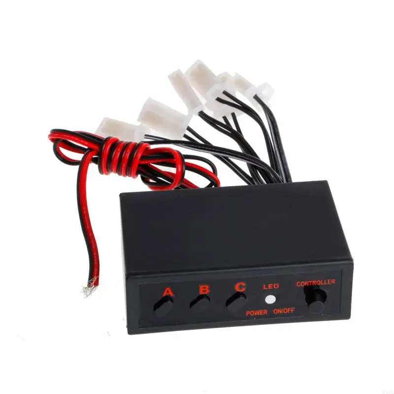 

34YA 12V 6 Ways LED Light Emergency Flashing Controller Box for Car Motorcycle