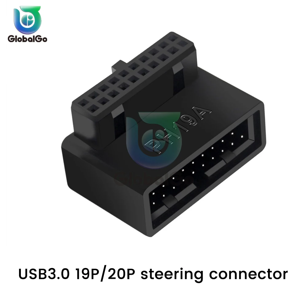 Computer Motherboard Header Adapter Connector USB 3.0 19Pin 90 Degree Desktop Converter Desktop Computer Accessories