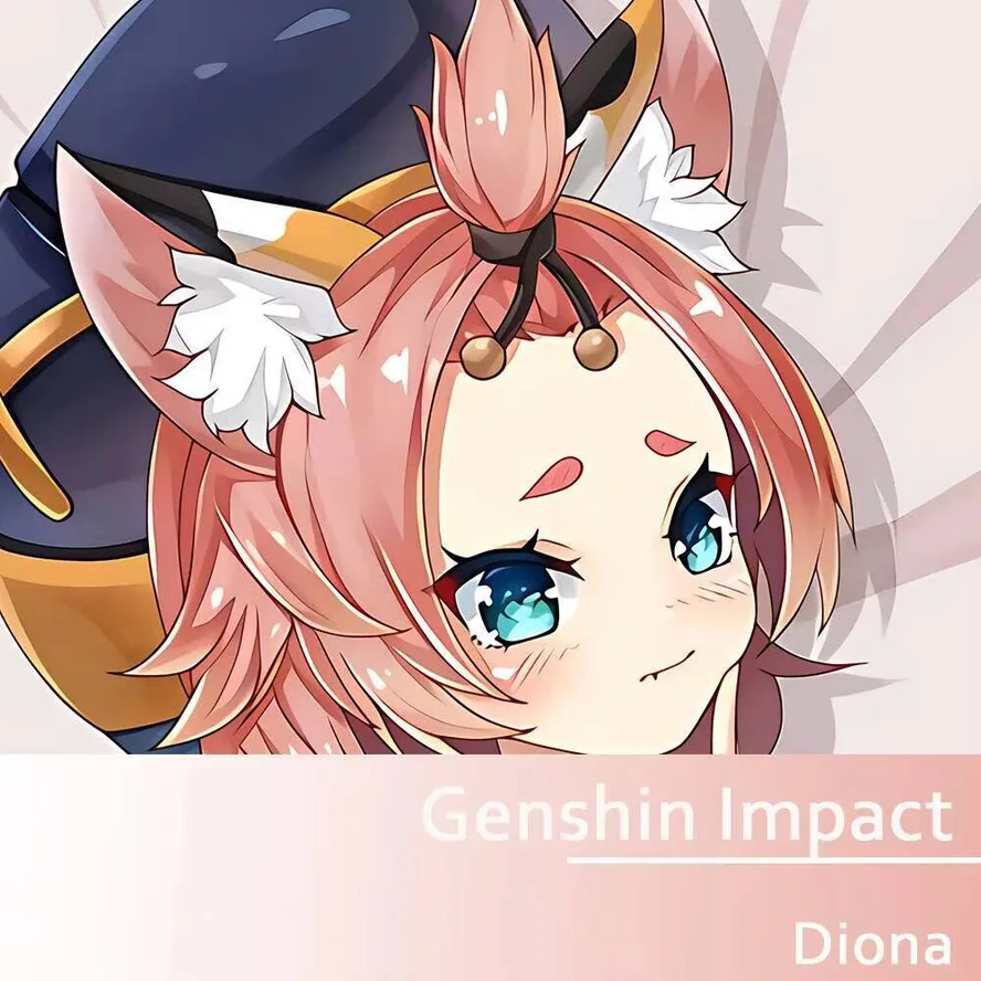 

Diona Impact ACG Game Genshin Наволочка на петлях Чехол для тела Спальня Постельное белье Косплей Наволочка Dakimakura