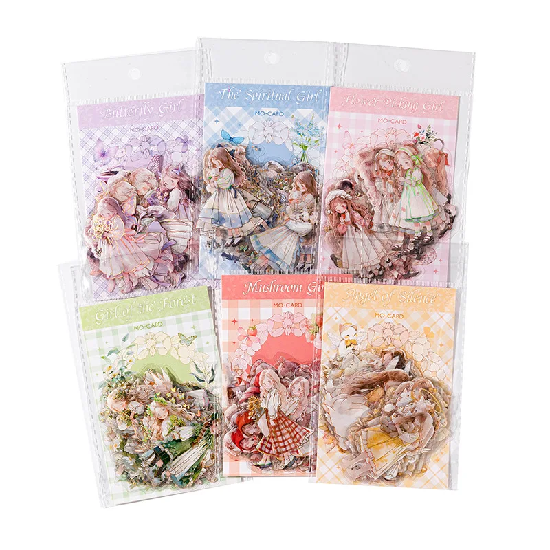 30pcs/1lot Kawaii Stationery Stickers Fairy Forest  Junk Journaling Decorative Mobile Scrapbooking for stickers Scrapbook