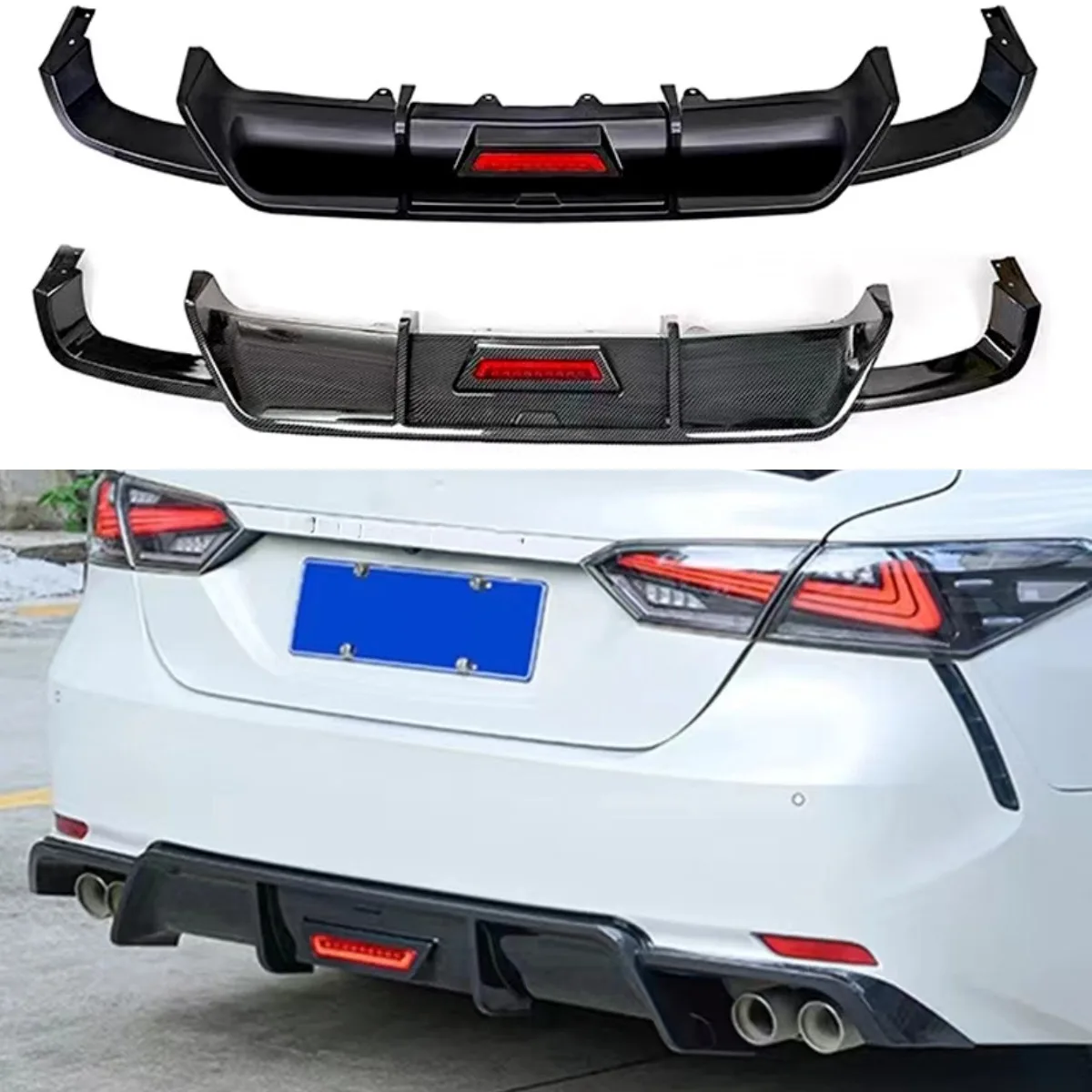 

For Camry 8th Gen Body Kit Rear Bumper Lip Rear Bumper Diffuser Protector for Toyota Camry 8th Gen 2018-2022 Car Accessories