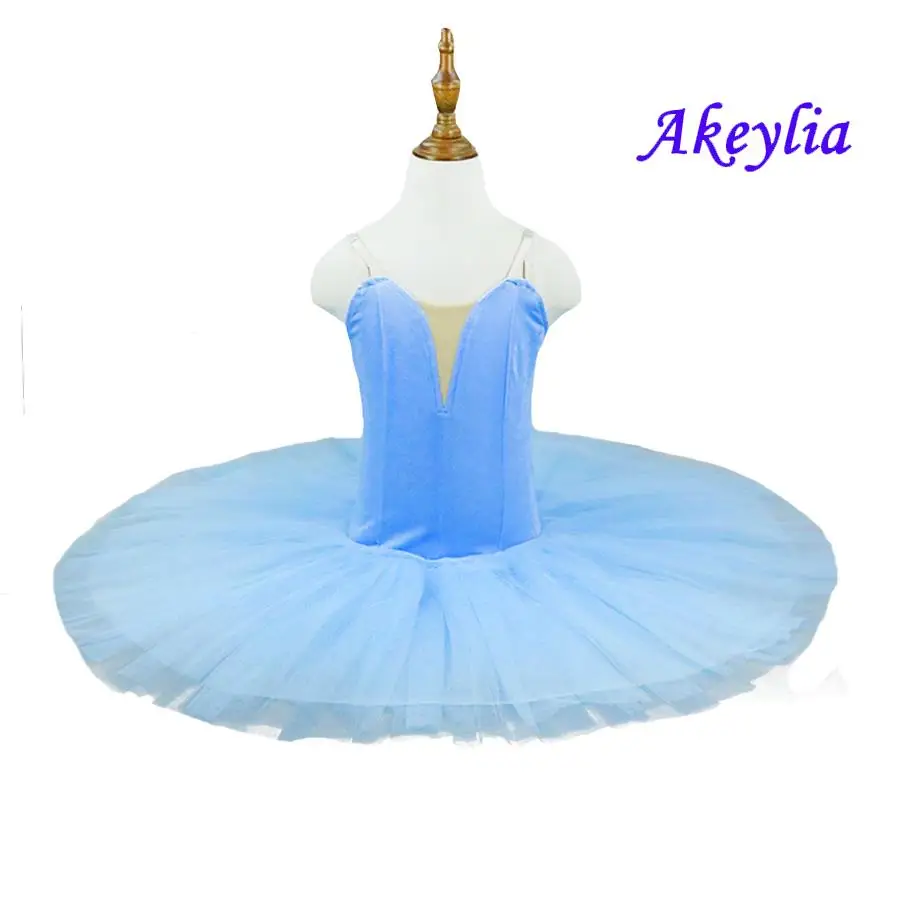 

ballet tutu sky blue dress pre-professional dance costumes stage ballet tutu skirts pink pale blue white 7 layers of tulle 18044