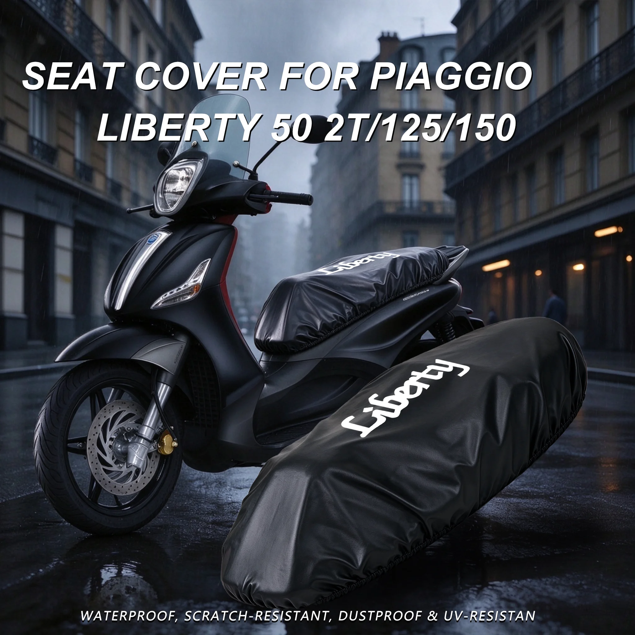 Seat Cover For Liberty 50 125 150 Liberty S 50 / S 125 / S 150 Scooter Rainproof Seat Cover Scratch-Resistant Sun Protection