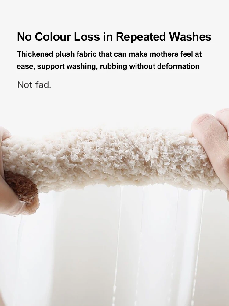 Warmes Babymütze- und Schal-Set, süßer Bär, verdickte Wintermütze für Jungen und Mädchen, winddichtes Fleece, Neugeborenen-Fotografie-Zubehör – Detail 6