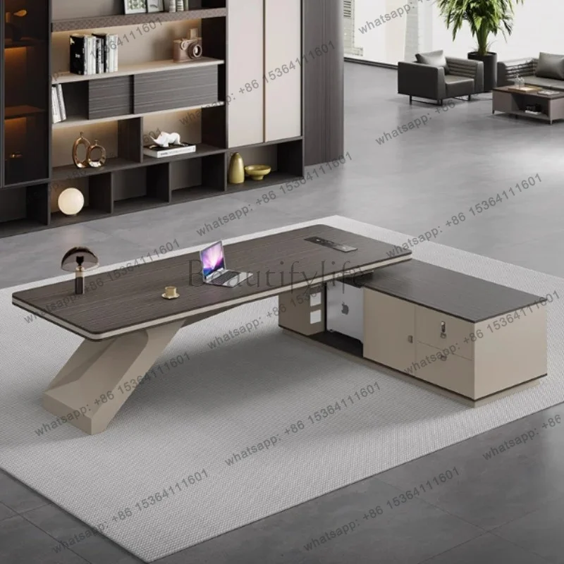 Luxury Professional Wide Office Desk Big Modern Writing Executive Computer Desks Study White Reading Table
