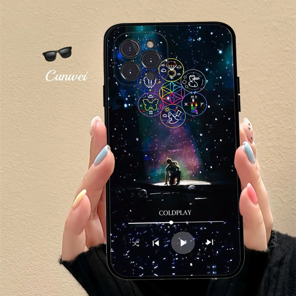 C-Coldplay Phone Case For iPhone 15 14 11 12 13 Mini Pro XS Max Cover 6 7 8 Plus X XR SE 2020 Funda Shell