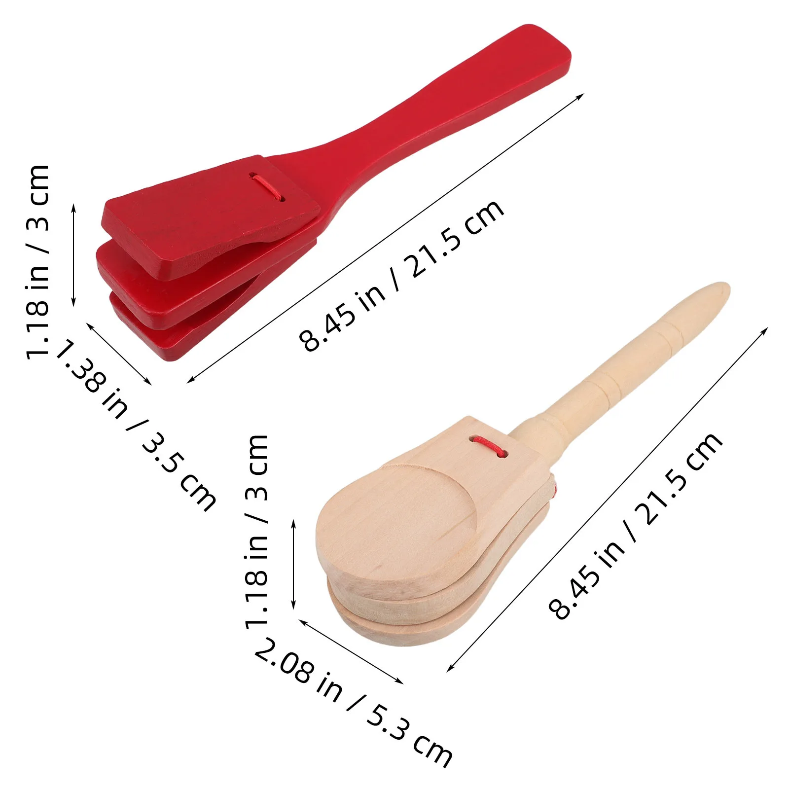 2 قطعة كلابر خشبي للأطفال الآلات الموسيقية للأطفال التعليم المبكر الموسيقى اليد كلابر الخشب صنجات هزازات الطفل #5