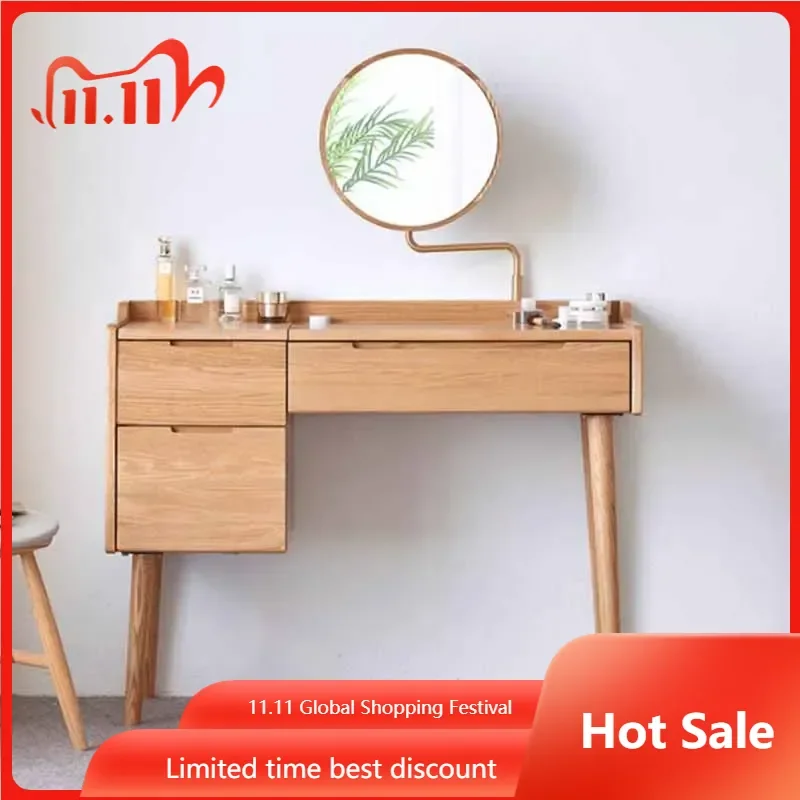 

Stool Mirror Dresser Eithe Drawers Girl Nordic Modern Wooden Hotel Dressing Table Storage Makeup Schminktisch Bedroom Furniture