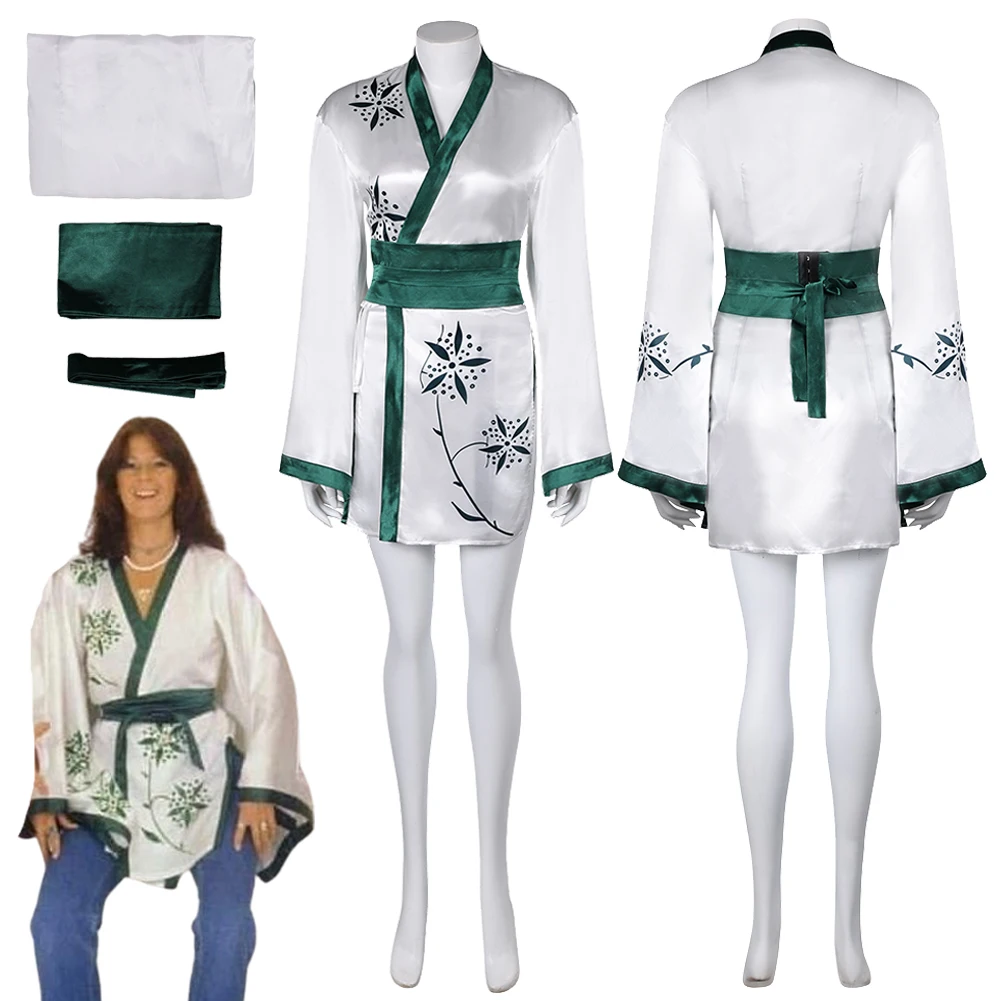 ABBA Costume 70s Anni-Frid Cosplay Disguise ABBA Girl Agnetha Cosplay ABBA Retro Short Robe ABBA 70s Women Costume Vintage Dress