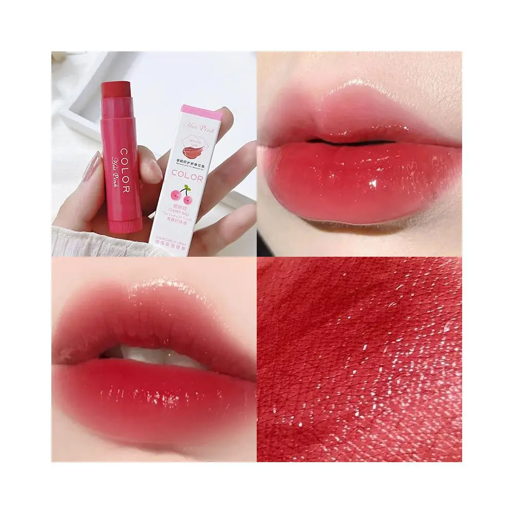 Bálsamo labial anti-seco hidratante, fácil de transportar, batom anti-cracking, tonalidade labial colorida, maquiagem cosméticos, 1 pc, 3pcs