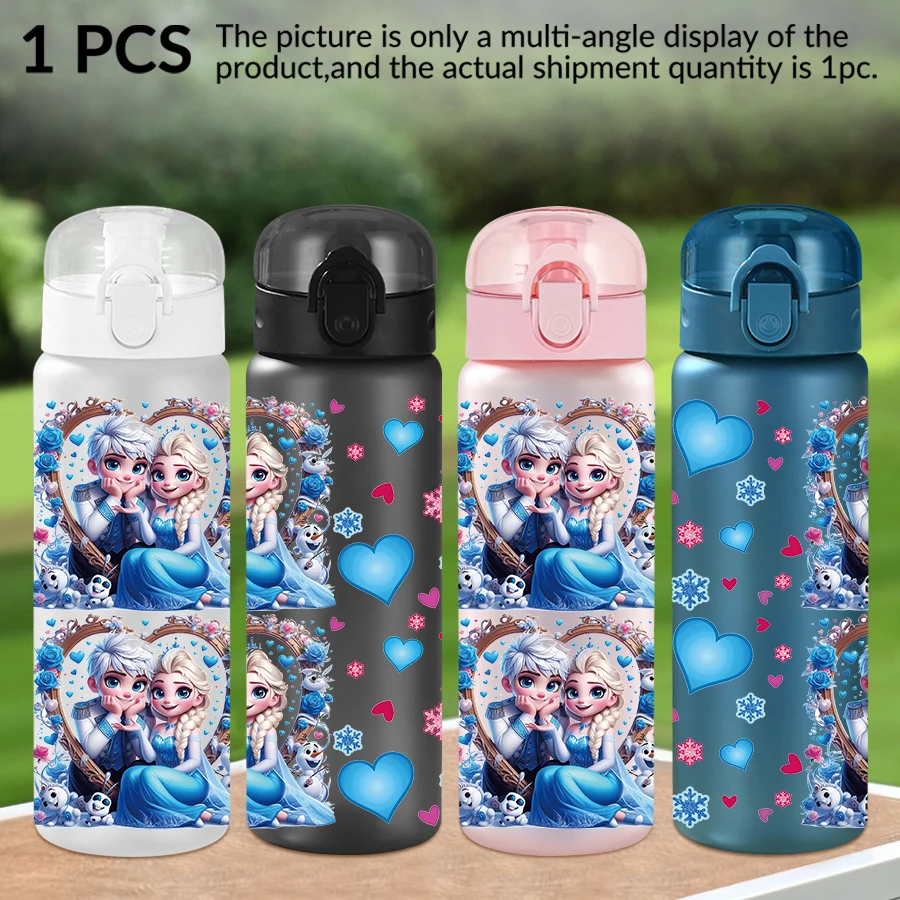

1 шт., пластиковая бутылка для воды Disney, Frozen, Elsa Anna, 26 унций, спортивная чашка для воды с подъемной веревкой, подарок на день рождения/позад в школу
