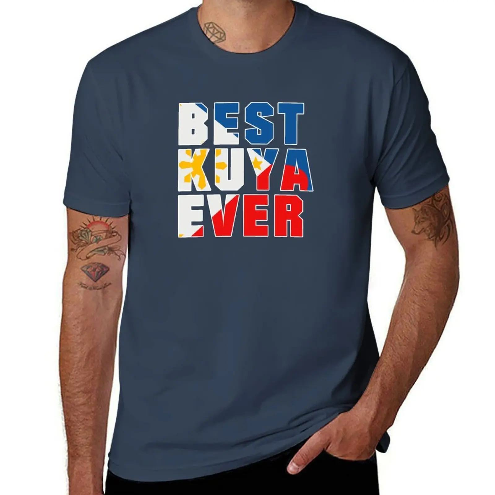 

Best Kuya Ever Philippine Flag T-Shirt t shirts designer t shirts for man cotton funny cotton t shirt pack T-Shirt