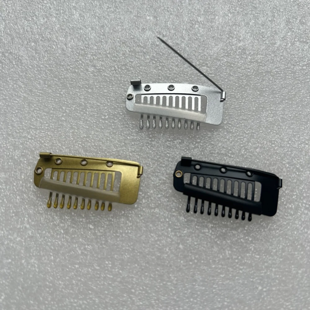 

10Pcs Stainless Steel Chunni Dupatta Wig Clips with Safety Pin 10-Teeth Strong Chunni Grip Hair Clip Comb Setting Grip Clips