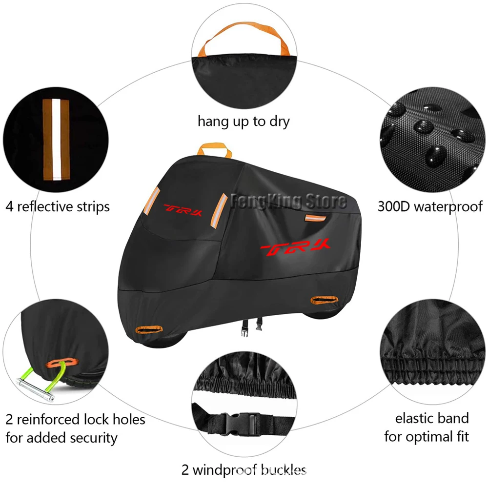 For Benelli TRK 502X Leoncino 500 BJ500 Motorcycle Cover Waterproof Outdoor Motorbike Rain Dustproof Snow Sun UV Protector