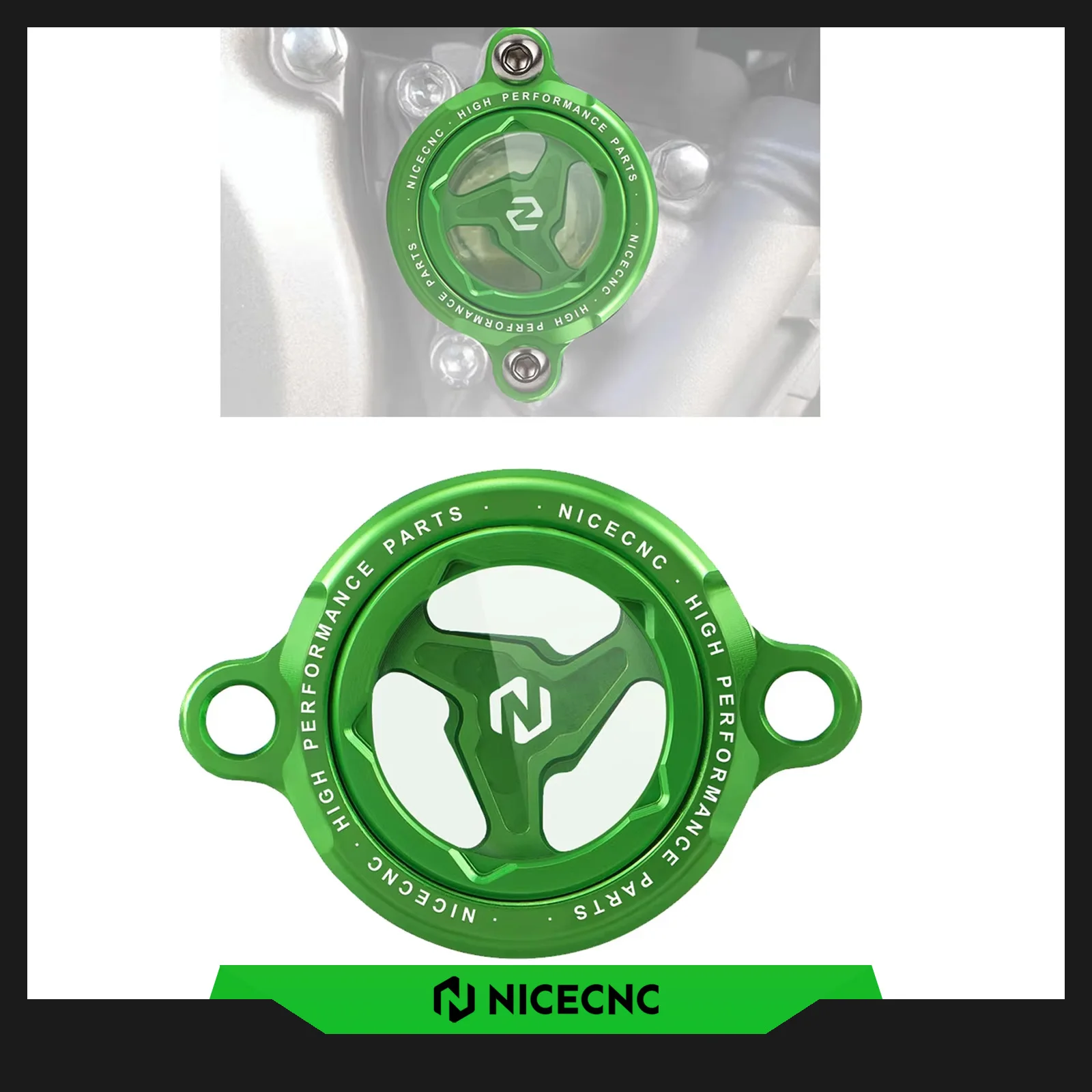 

NICECNC For Kawasaki KX450 KX 450 2016-2025 2024 KX450X KX 450X 450SR KX 450SR 2023 2022 Motorcycle Engine Oil Filter Cap Cover