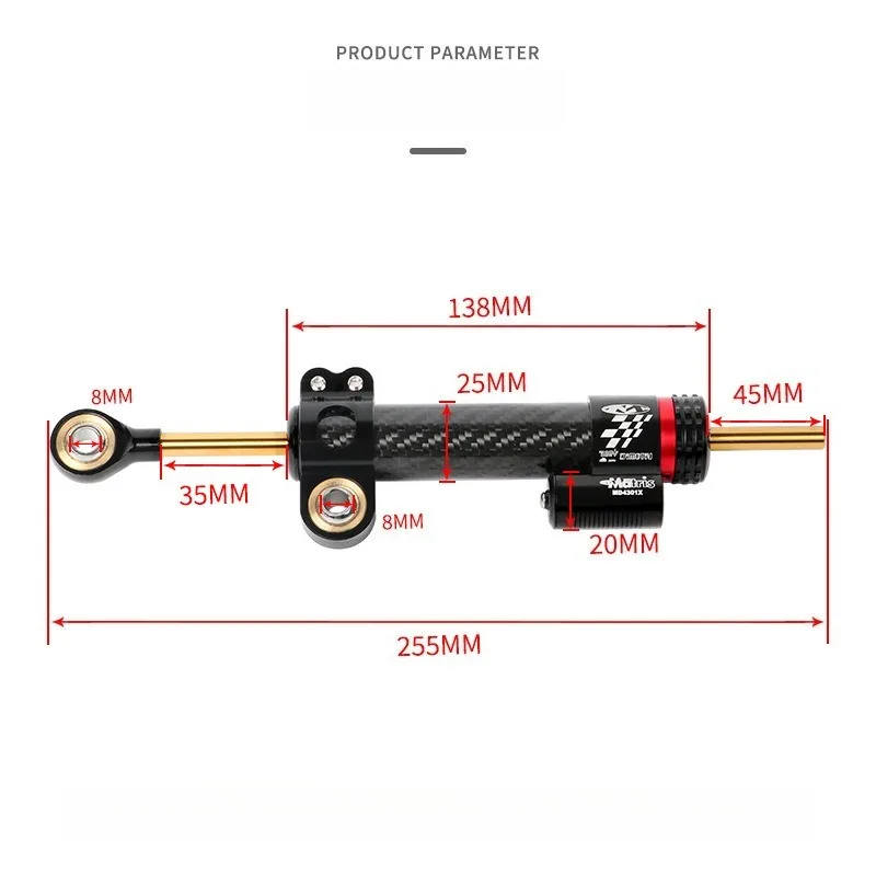 Fit For HONDA FORZA350 NSS350 Forza 2021-2025 Motorcycle Directional Shock Absorber Stabilizer Steering Anti Vibration Bracket