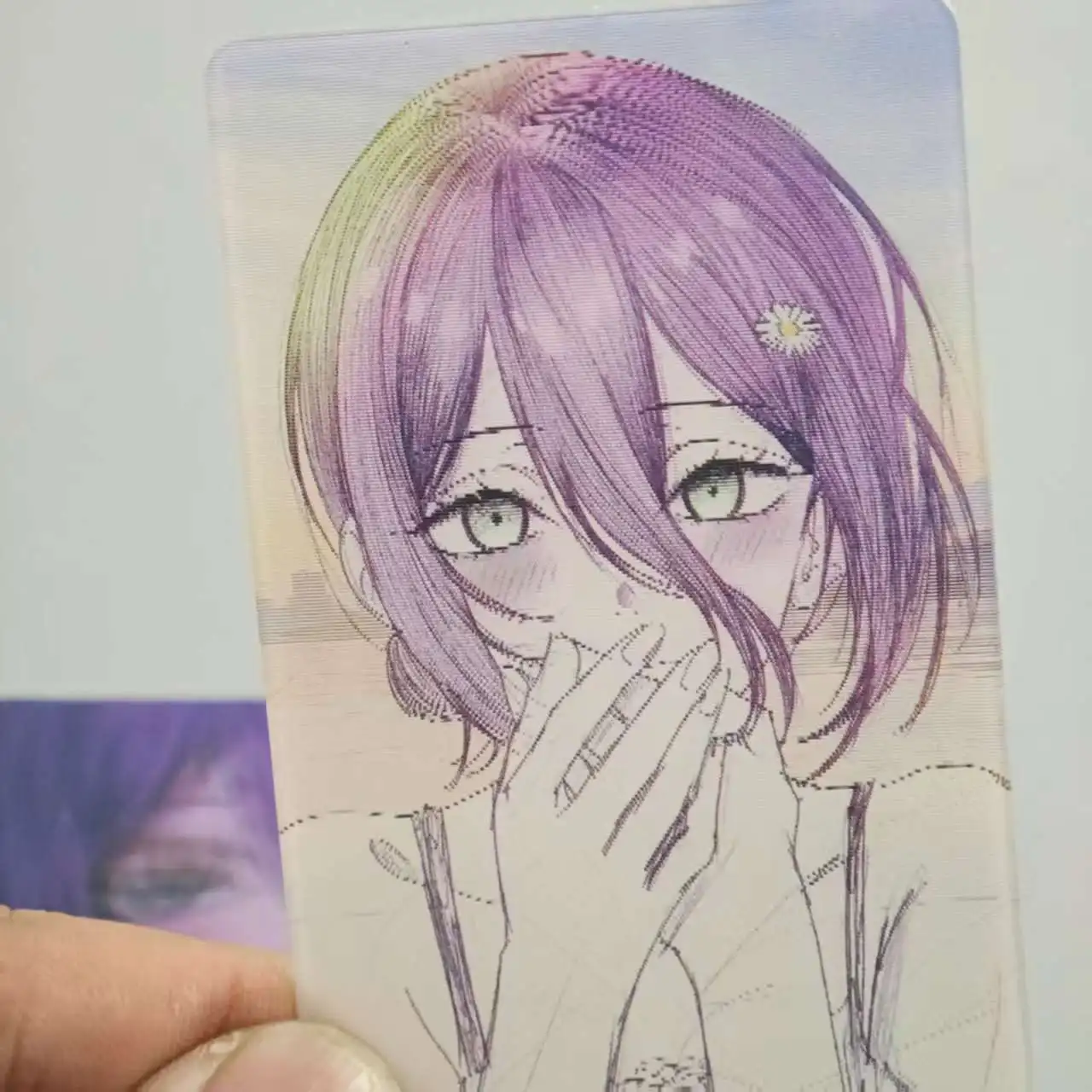 Anime Chainsaw Man Reze Cartoon Creative Change Raster Card Cartoon Peripheral Party Props Fans' Collections Small Gift