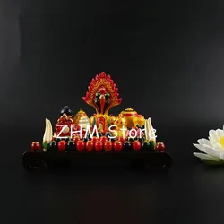 11cm Tibetan Buddhism Painted Esoteric Buddhism Monibao Doma Collection Five Desires For Buddha Treasures Collection