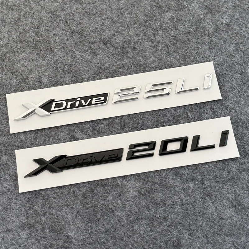 Etiqueta engomada del insignia del maletero del guardabarros del coche para BMW X1 X2 X3 X4 X5 X6 X7 Xdrive 20LI 25LI 28LI 30LI 35LI 40LI 45LI 50 accesorios del logotipo del emblema