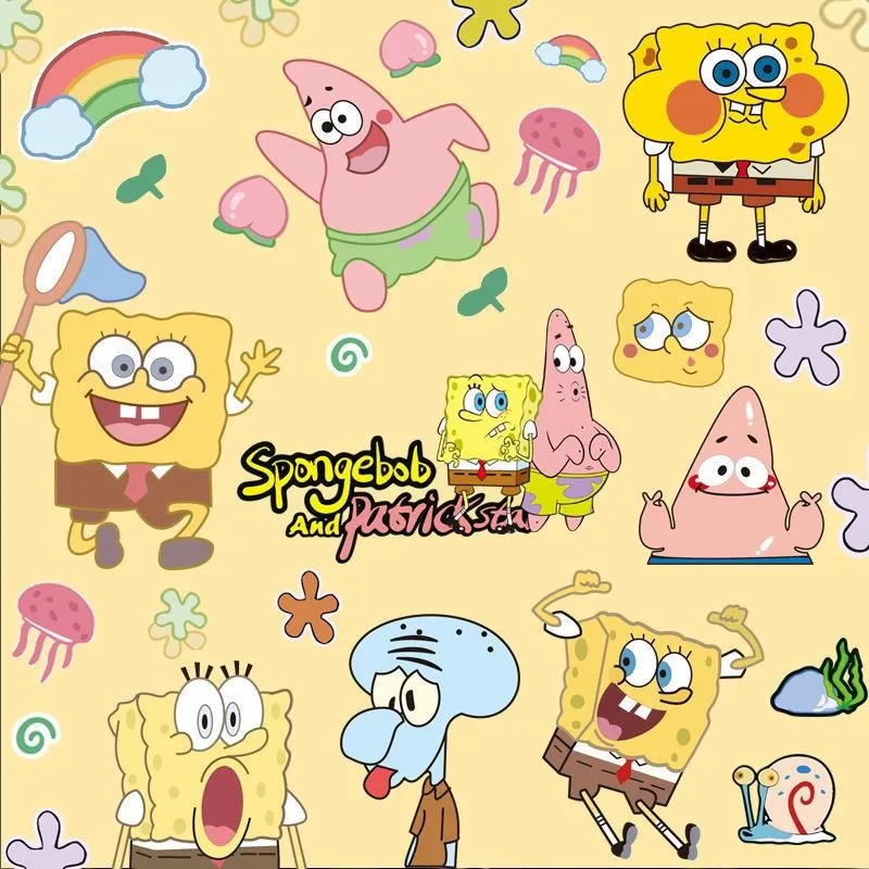 SpongeBob SquarePants Patrick Star Sticker Cartoon Car Cover Scratches Electric Vehicle Motorcycle Decorative Sticker Wholesale