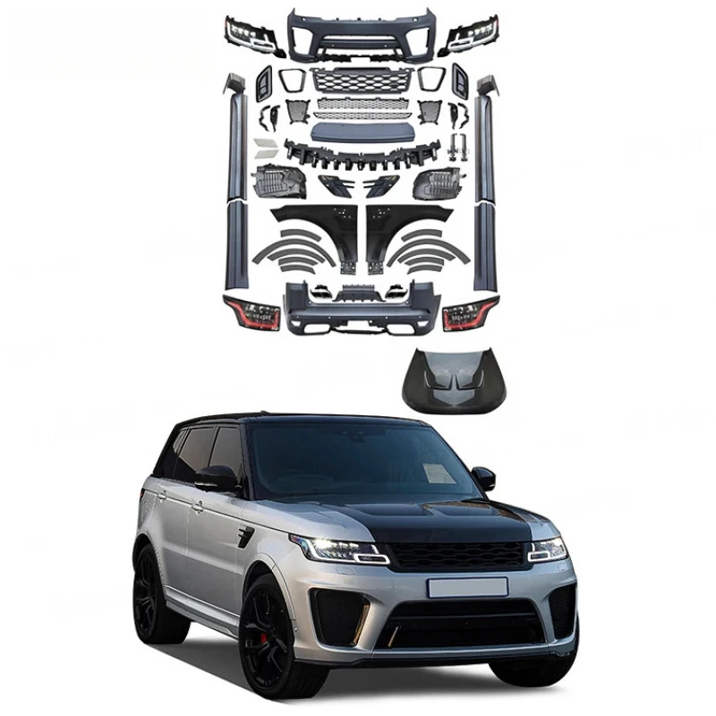

Automotive Parts 2022 SVR Style PP Material Body Kit for Land Rover Range Rover Sport 14-17 Bumpers Headlights Taillights