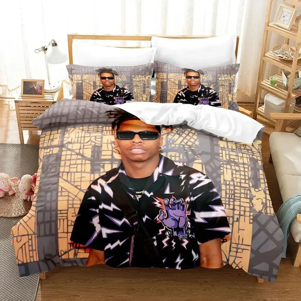 

3D Print Lil Baby Rapper Bedding Set Duvet Cover Bed Set Quilt Cover Pillowcase Comforter king Queen Size Boys Adult Bedding