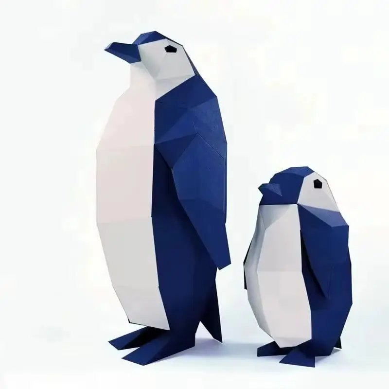 

Императорский пингвин Антарктические животные, бумажная модель, комплект, изделия из бумаги, 3D украшения «сделай сам», декор для дома, комнаты, современный минималистичный стиль, низкий полиэтилен