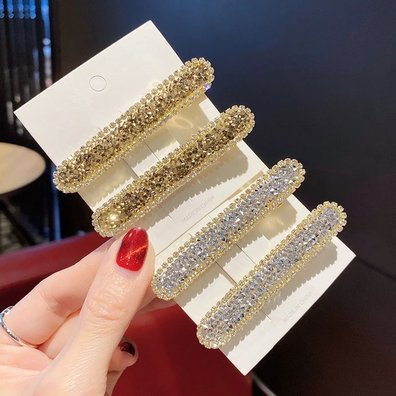 

Crystal Embedded Hair Clips for Girls Bangs Dubill Hair Clips Top of Head Crystal Fragments Diamond Embedded Hair Accories