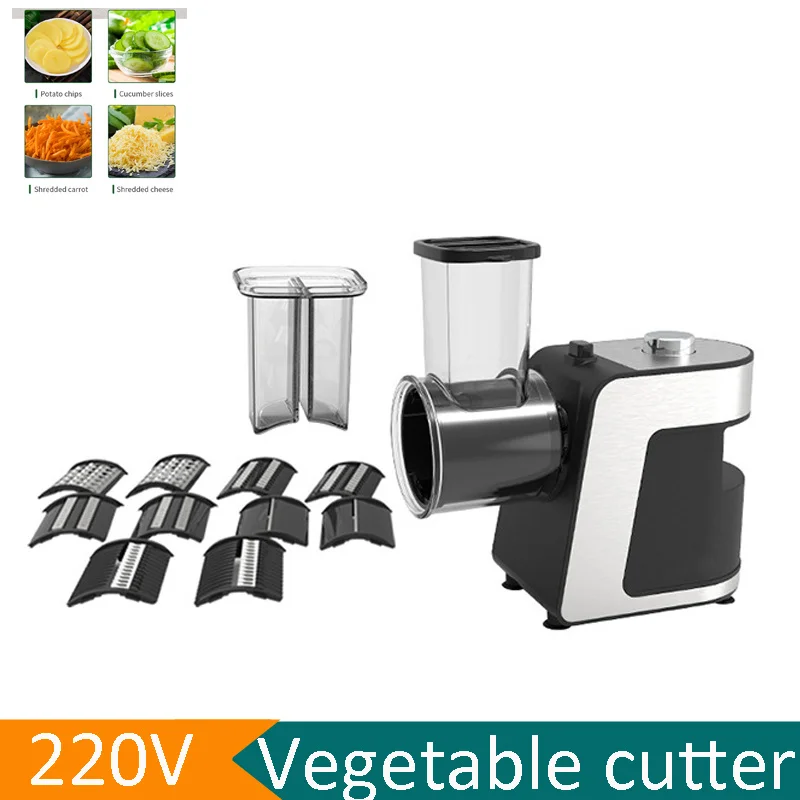 

220V Electric Vegetable Slicer Potato Chips Slicer Cucumber Cutter Shredded Chocolate Garlic Commercial Automatic Potato Cutter