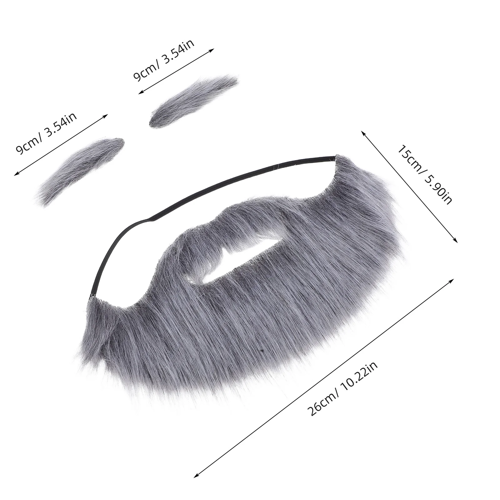 مجموعة حواجب اللحية الصناعية الواقعية، زي مضحك ذاتي اللصق، شعر الوجه، دعائم الحفلات التنكرية للهالوين، لحية مزيفة للرجال #4