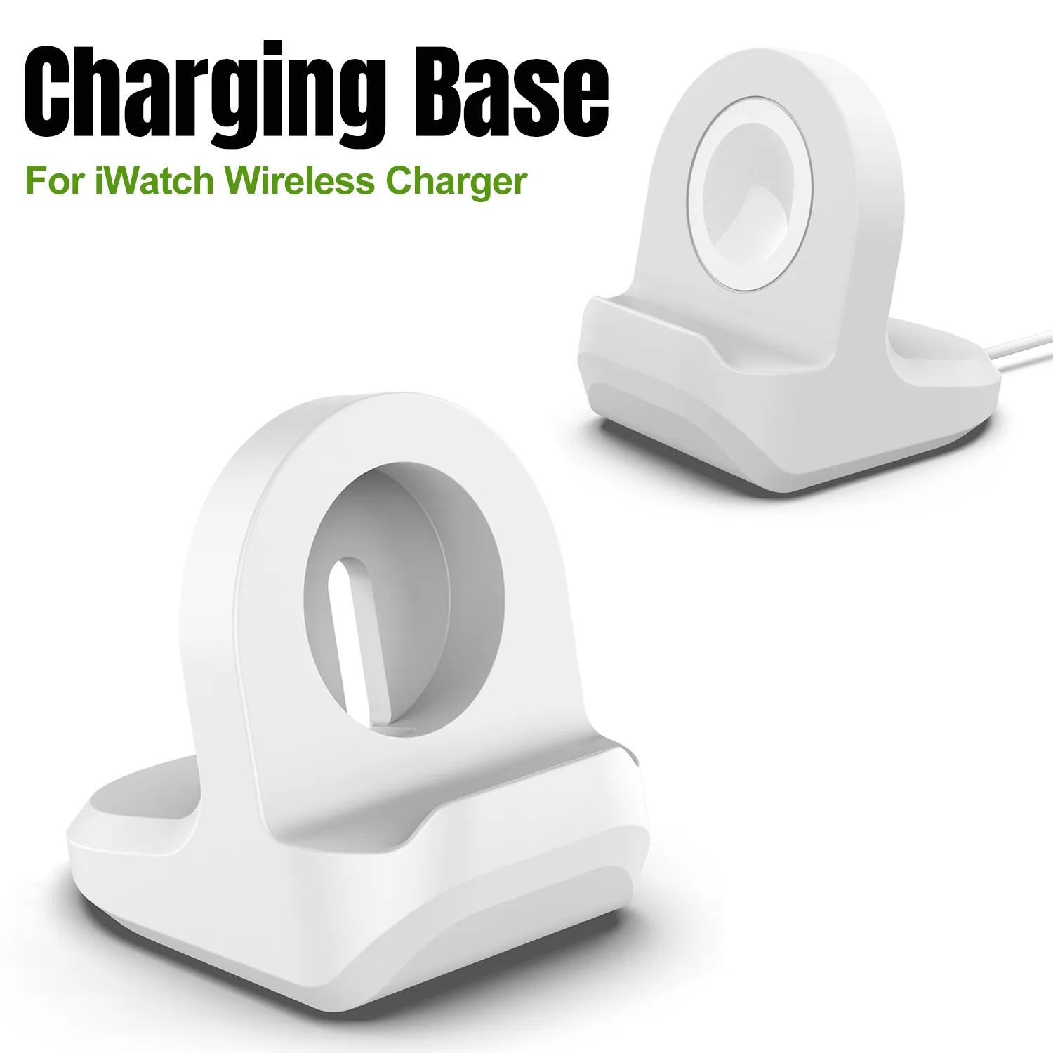 Desktop Silicone Watch Wireless Charger Stand Protective Cover For Apple Watch iWatch Chaeging Base Holder For Home Office Use