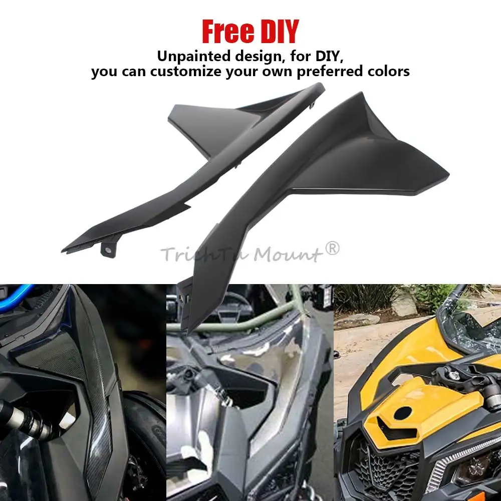 2Pcs Front Fender Trim Cover Plate For Can-Am Maverick X3 Max Turbo R RR DS RS XRS XDS XMR XRC 2017-2023 UTV Accessories