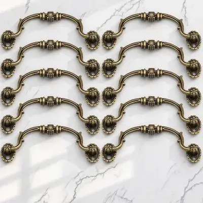 

10pcs European Style Drawer Handles Cupboard Pulls Cabinet Knobs Door Handle For Kitchen Bathroom Wardrobe Furniture