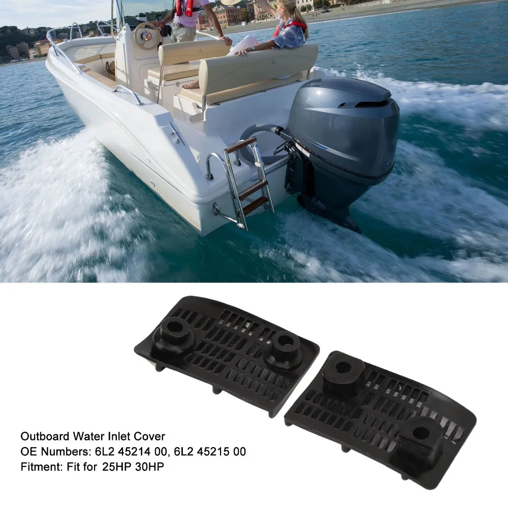 2 قطعة الأجزاء البحرية 6L2-45214-00 غطاء مدخل المياه 6L2-45215-00 ABS أغطية مدخل المياه البحرية محرك خارجي التطبيق البحري