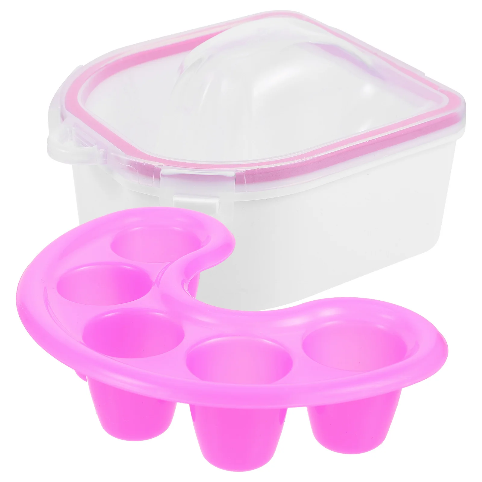 Bol de trempage pour ongles Premium, outil de manucure pour enlever le trempage des mains, pour Salon, usage domestique, traitement de la nutrition des cuticules, 2 pièces