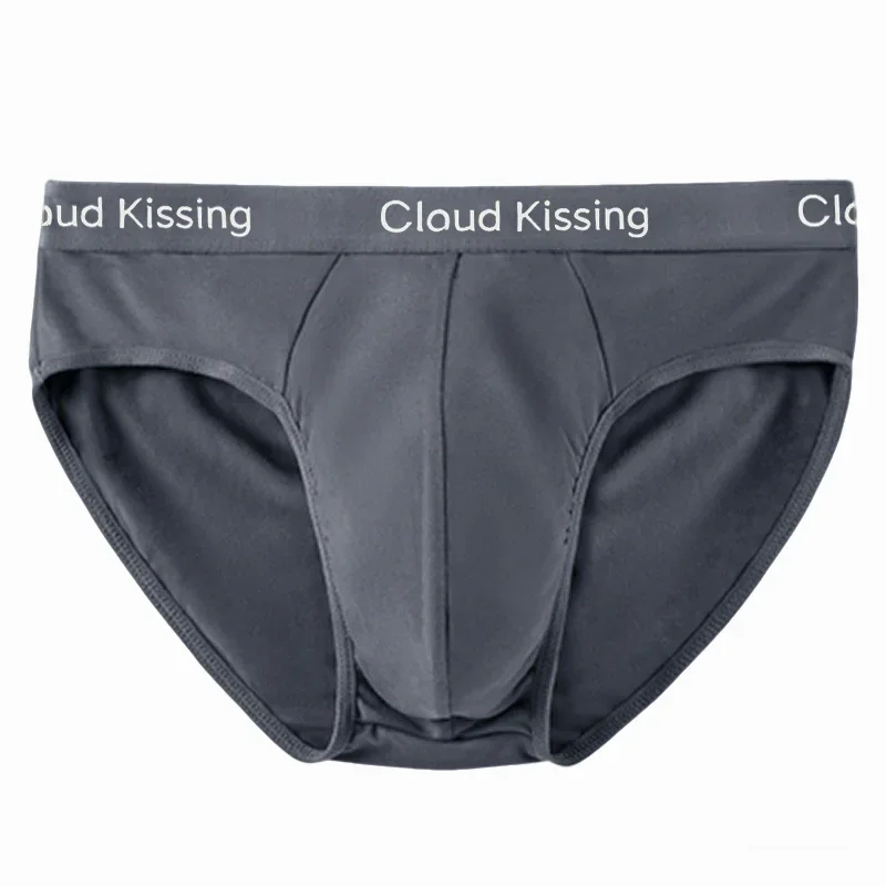 5Pcs Cloud Kissing Mens Ice Silk Briefs Breathable Stretchy Triangle Underwear Soft Quick-Dry Mid-Rise Underpants For Daily Wear