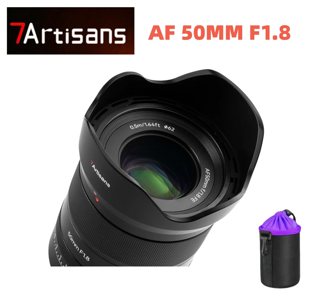 

7artisans AF 50mm F1.8 STM Large Aperture Standard Prime Portrait Lens For Sony FE/ Nikon Z Cameras