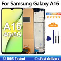 AMOLED Display For Samsung Galaxy A16 4G/5G LCD Display Touch Screen For Samsung A16 A165F A165M A166B A166P A166E LCD Display