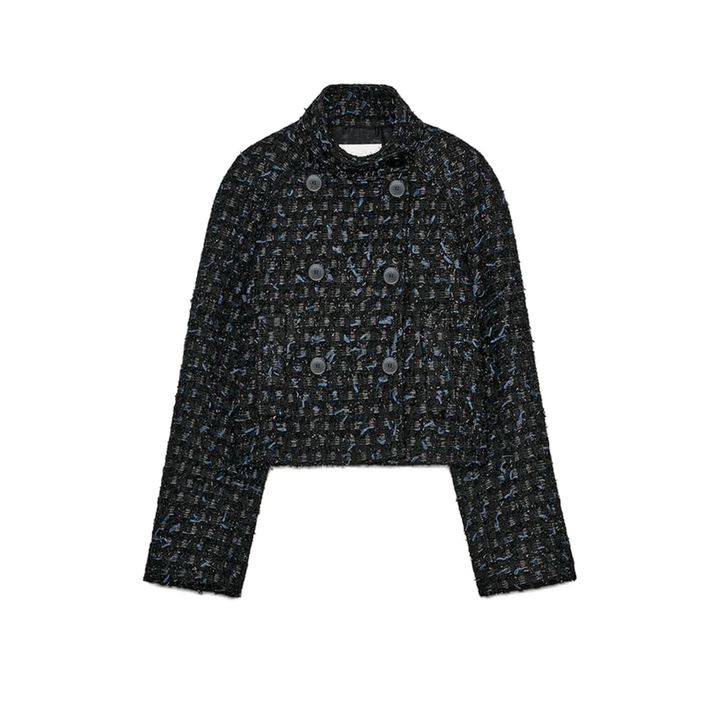 Inverno Nuovo design da donna Colletto alla coreana Lungo Sve Colore metallo Tead Costruzione Doppio risvolto Jaet ort French Sle Pol...