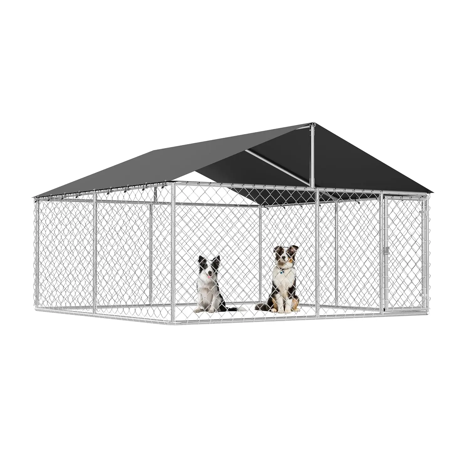 Outdoor Dog Kennel Heavy Duty Steel Mesh Enclosure Secure Lock Pet Fence, Customized