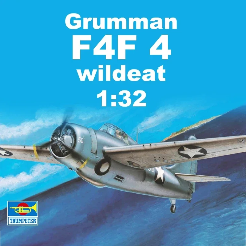 Trumpeter Plastic Assembled Aircraft Model Kit 02223 Grumman F4F-4 Wildcat Fighter 1/32 Scale