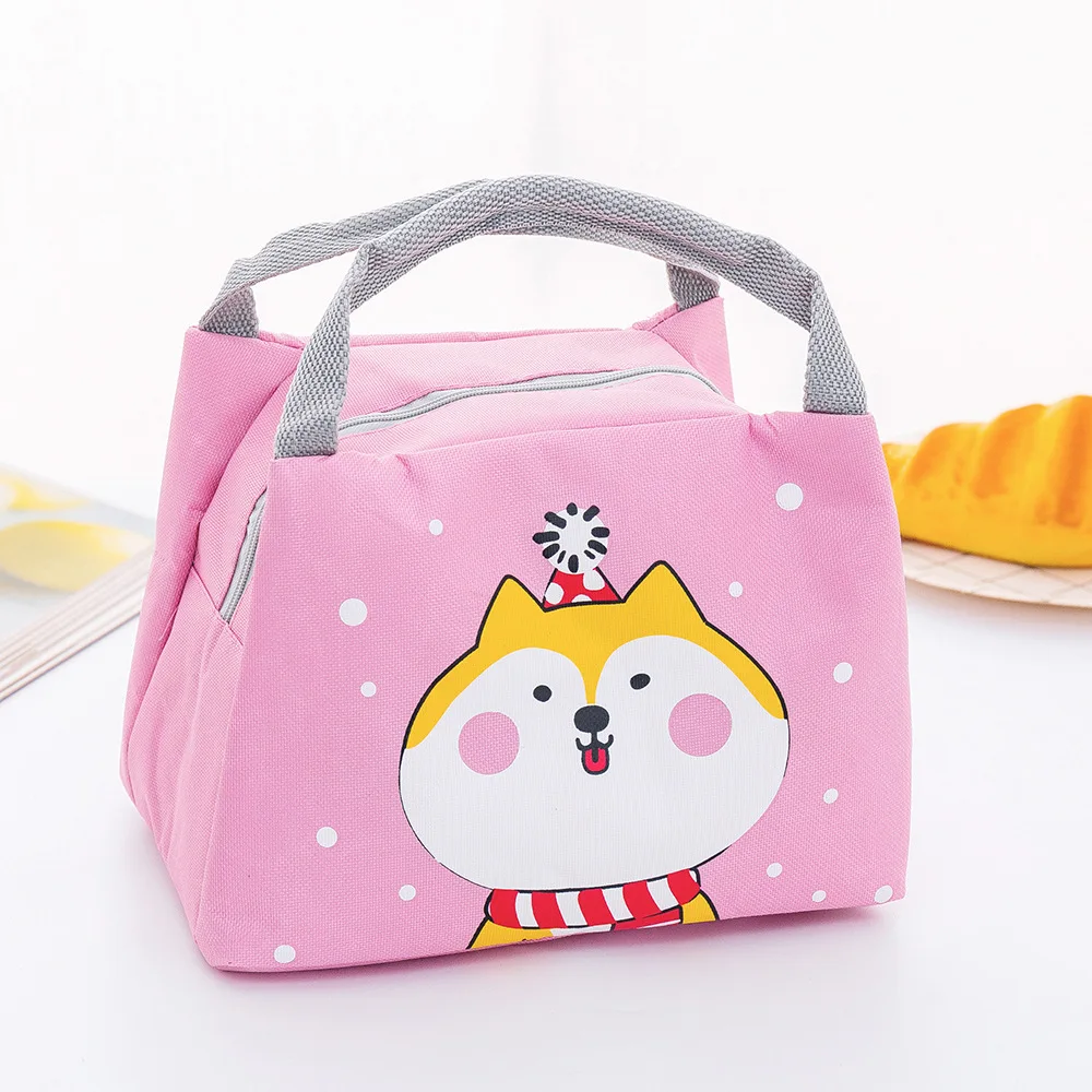 2023 New Arrival Cute Cartoon Bento Box Bag Small Thermal Insulated Pouch For Kids Child School Snacks Lunch Container Handbag