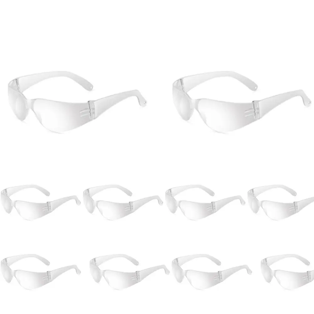 Clear Safety Glasses Protective Eyewear for Men Women Scratch & Impact Resistant Eye Protection for Work, Lab(10pcs)