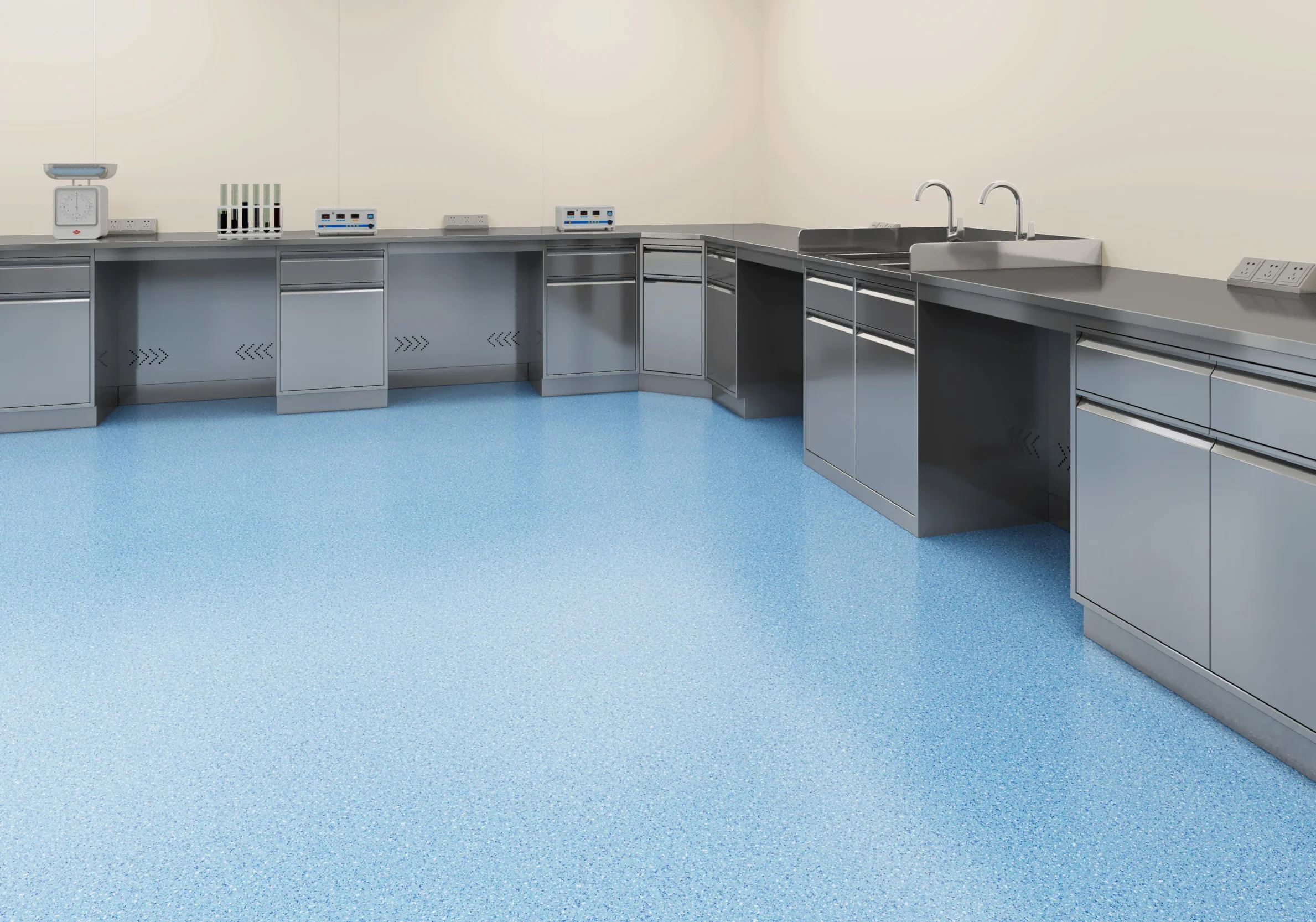 Aanpasbare laboratoriumwerkbank Roestvrijstalen meubellaboratoriumbank voor schone ruimtes