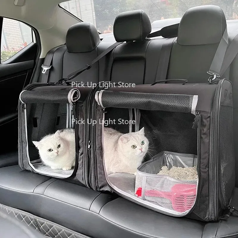 

Car cat Small dog cage Pet out cat cage Car seat Portable
