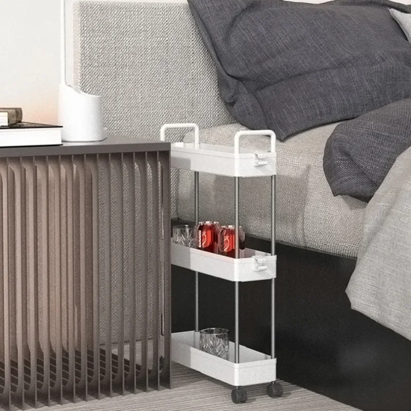 

1 шт. передвижная тележка-стеллаж для хранения, узкая выдвижная полка-органайзер для кухни, ванной комнаты, гостиной