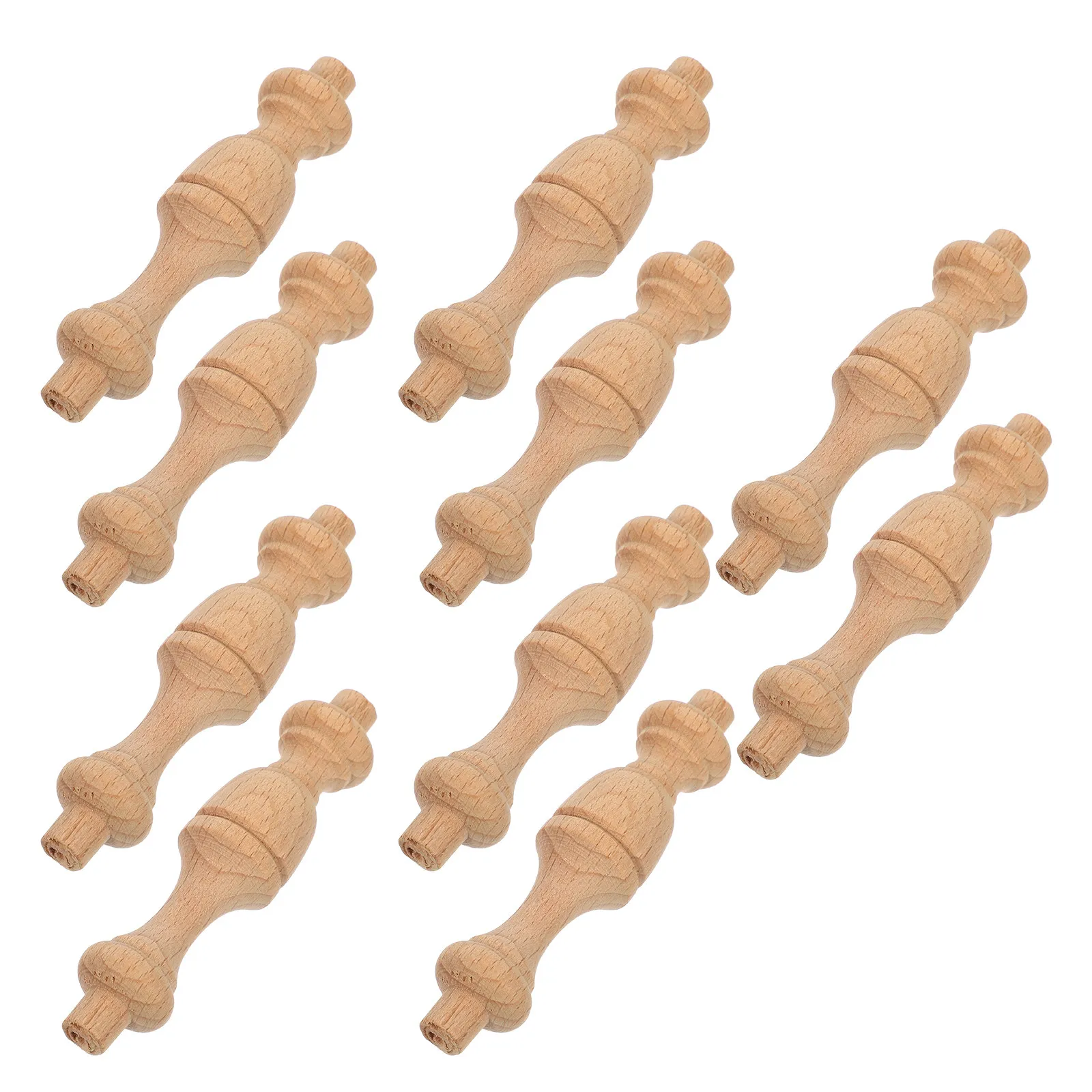 12 Stück Unbehandelte Hartholz-Römische Säulen-Aufsätze Holzspindeln für Innen- und Außenmöbel-Dekoration Mini-Säulen DIY-Handwerk