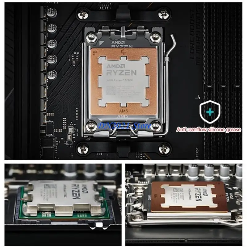 F3KE AM5 CPU Contact Frame Frame CPU Bending Correction Fixing Buckle for AMD 7950X,7900X,7700X,7600X CPU Holder Plate